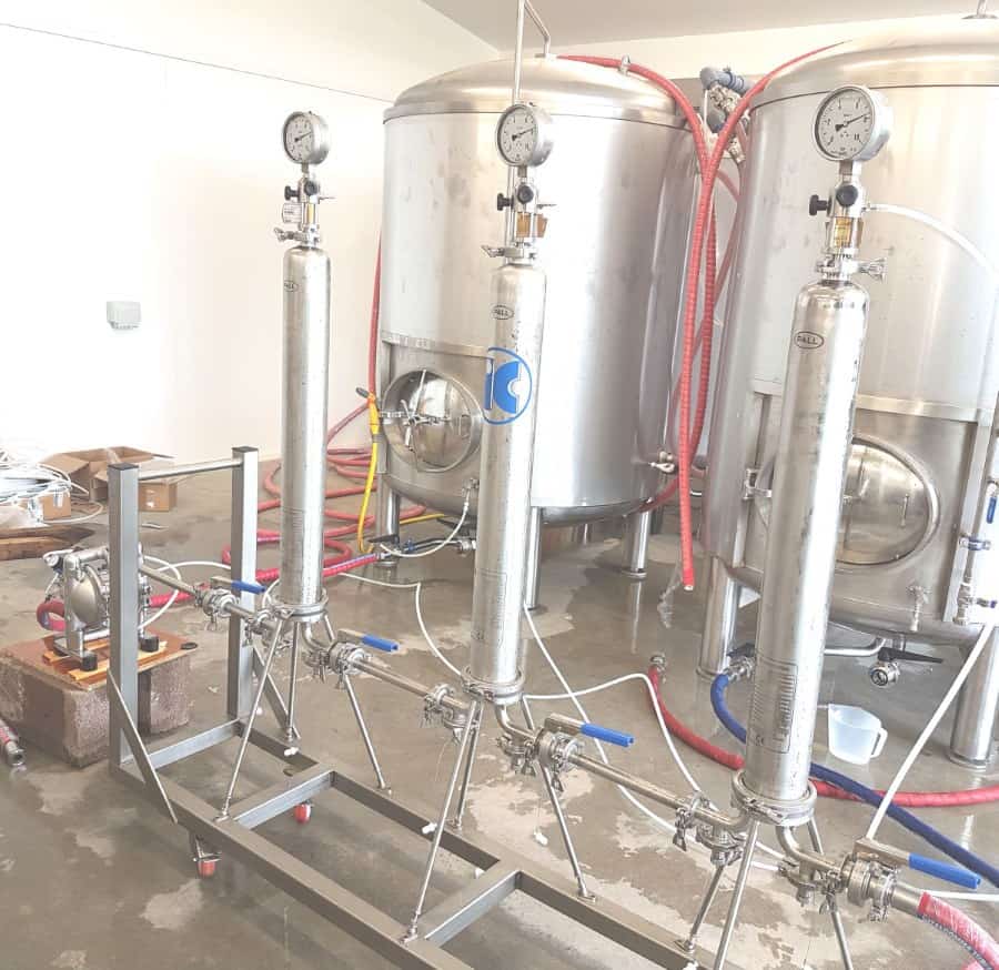 Beer Filtration with pneumatic pump