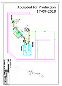 Layout for Automatic Beer Bottling Machine with labeller
