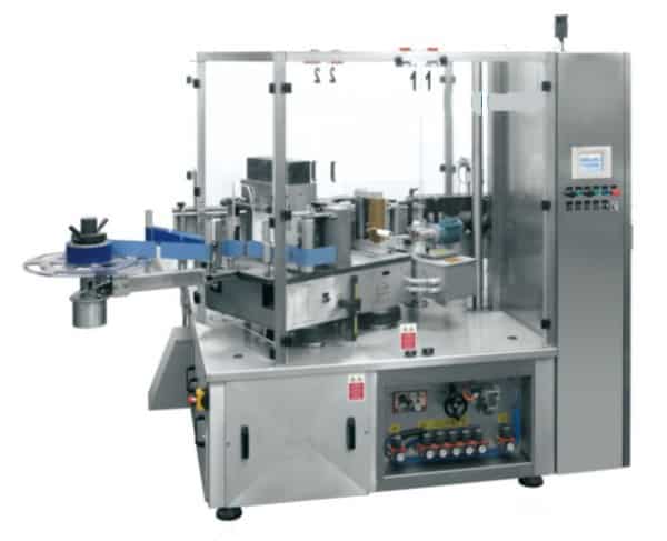 Reel fed linear labeller