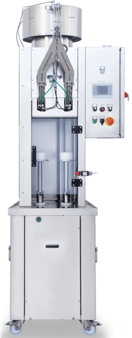Semi Automatic Crown Capper with Automatic Cap Feeder
