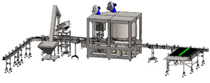 Weight filling line for Inks