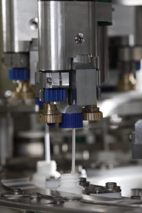 Weight filling machines: Soap & detergent corrosion resistant acid resistant filler capper trigger screw tightener detail